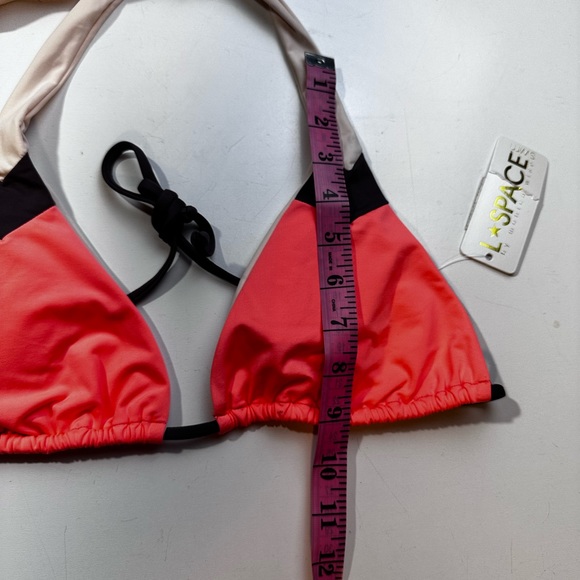 l*Space Jovie Electric Coral Tie Back & Halter Neck Women’s Bikini Top NWT L - Picture 14 of 15
